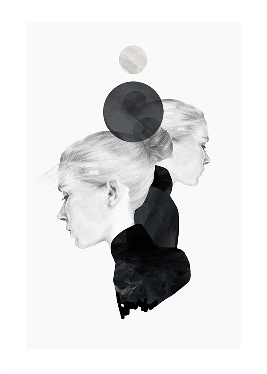 Anna Bülow Black Marble Plakat / Svarthvitt hos Desenio AB (Pre040)